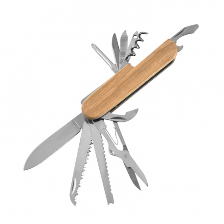 COUTEAU SUISSE GRAVÉ ET PERSONNALISÉ EN BOIS