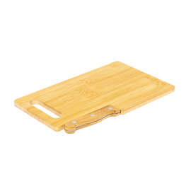 Planche à découper bambou avec couteau