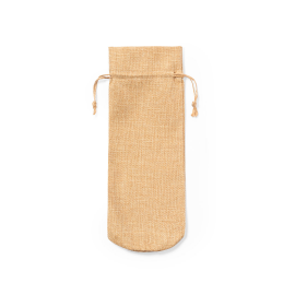 Pochette cadeau en toile de jute pour bouteille 75cl