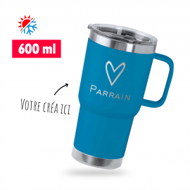 Mug isotherme Polar personnalisé - BLEU MARINE