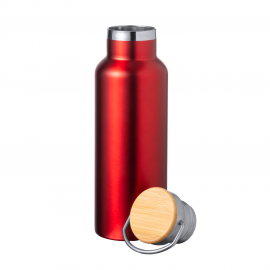 Bouteille isotherme AVENTURE rouge 500ml personnalisable