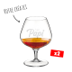 Verre à bascule Whisky 20cl (Lot de 2) personnalisé