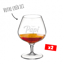 Verre à bascule Whisky 20cl (Lot de 2) personnalisé