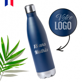 Bouteille isotherme 75 cl à graver Navy