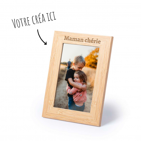 Cadre photo bambou personnalisée