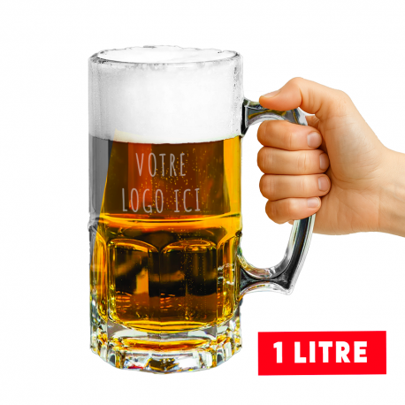 Chope de bière 1L personnalisée