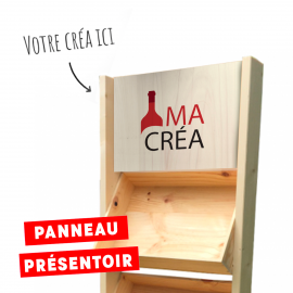 Présentoir bois 48 bouteilles personnalisé