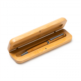 Coffret & stylo en bambou personnalisé