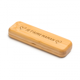 Coffret & stylo en bambou personnalisé