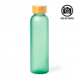 Bouteille en verre givré VERTE 500ml personnalisable