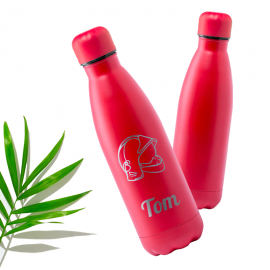 Bouteille isotherme 75 cl à graver rouge
