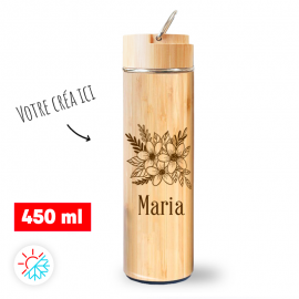 Bouteille isotherme bambou 450ml à graver