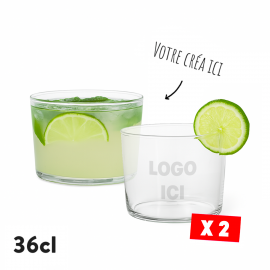 Verres à eau et softs 39 cl (Lot de 6) personnalisée