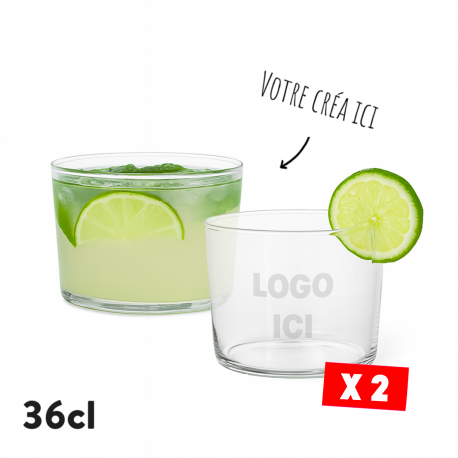 Verres à eau et softs 39 cl (Lot de 6) personnalisée