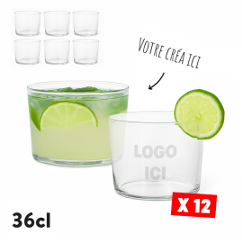 Verres à eau et softs 39 cl (Lot de 6) personnalisée