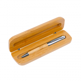 Coffret & stylo en bambou personnalisé