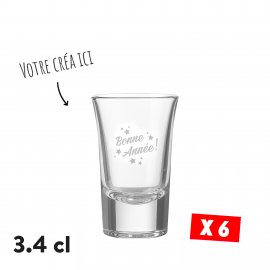 Verre SHOOTER 34ml (Lot de 6) personnalisés