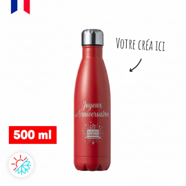Bouteille isotherme Rouge 50 cl à graver