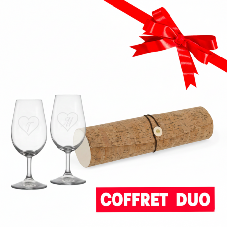 Coffret DUO LIEGE verres à vin 21 cl personnalisés