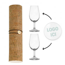 Coffret DUO LIEGE verres &agrave; vin 21 cl personnalis&eacute;s