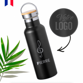 Bouteille isotherme AVENTURE noire 500ml