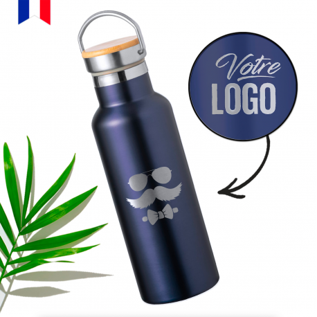 Bouteille isotherme AVENTURE marine 500ml personnalisable