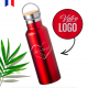 Bouteille isotherme AVENTURE rouge 500ml personnalisable
