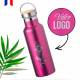 Bouteille isotherme AVENTURE rouge 500ml personnalisable
