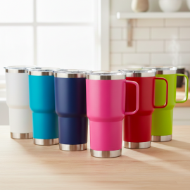 Mug isotherme Polar personnalis&eacute; - ROUGE