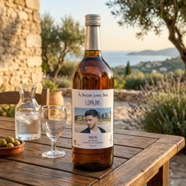 Bouteille de pastis personnalis&eacute;e