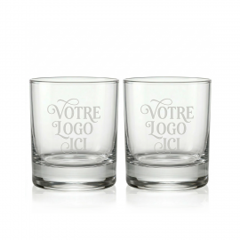 Verre &agrave; bascule Whisky 20cl (Lot de 2) personnalis&eacute;
