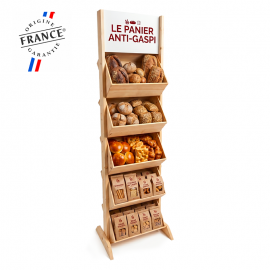 Présentoir bois 60 bouteilles personnalisé