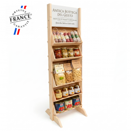 Présentoir bois 36 bouteilles personnalisé