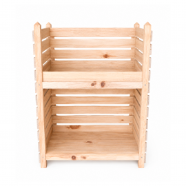 Pr&eacute;sentoir bois cabane 48 bouteilles personnalis&eacute;