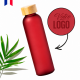 Bouteille en verre givré VERTE 500ml personnalisable