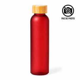 Bouteille en verre givr&eacute; VERTE 500ml personnalisable