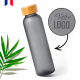 Bouteille en verre givré GRISE 500ml personnalisable
