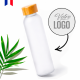 Bouteille en verre givré BLANCHE 500ml personnalisable