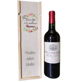 Château Tradition 1 Bouteille avec caisse bois personnalisée