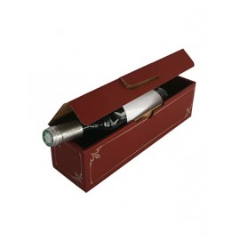 Coffret carton 1 Bouteille lie de vin