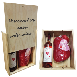 Coffret Bouillotte Cœur et Rosé