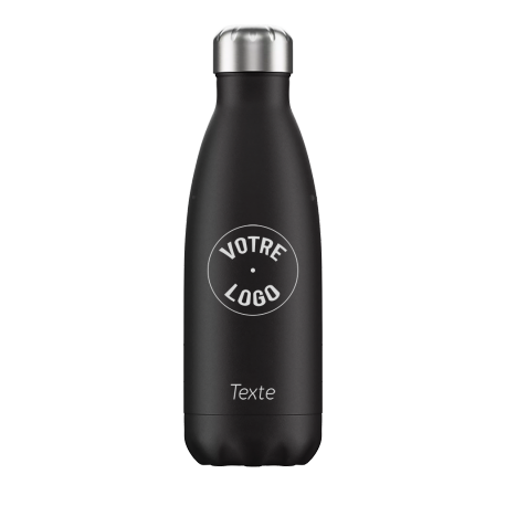 Bouteille isotherme 50 cl à graver Noire