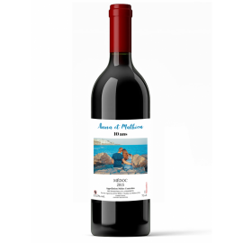 Coffret bois avec 1 bouteille Médoc 2020