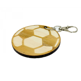 Porte-clés bois Ballon de Football personnalisé