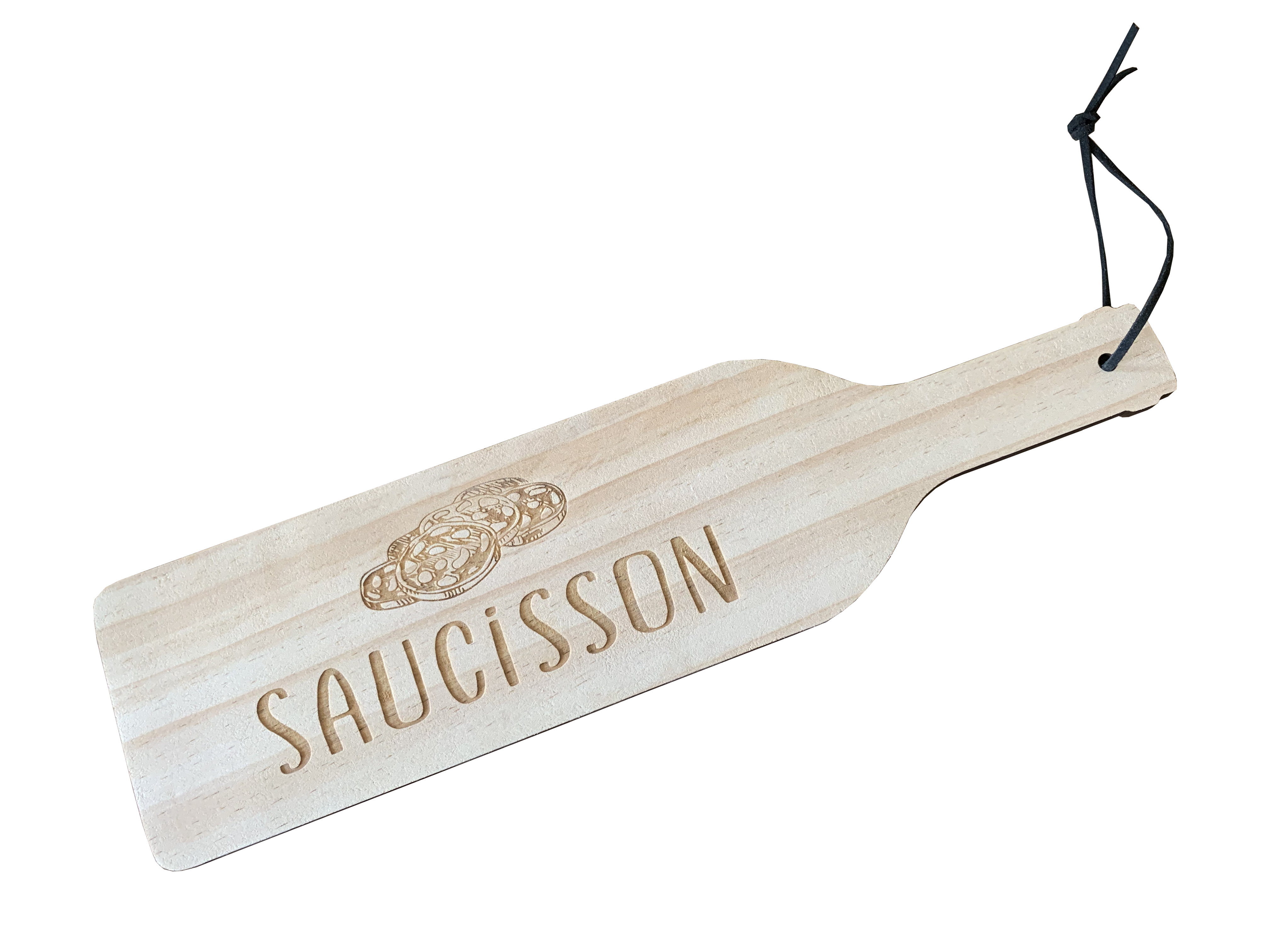 Planche à Découper Personnalisée Verre - Dessous De Plat Saucisson/prénom, Neuf