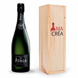 Champagne Ayala Brut Majeur avec caisse bois personnalisée