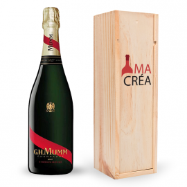 Champagne Mumm avec caisse bois personnalisée