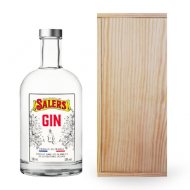 Gin Salers Design avec caisse bois personnalisée