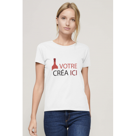 T-shirt en coton Blanc personnalisé