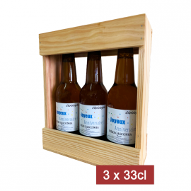 Bière 3 Gasconha Blanche 33 cL avec caisse bois personnalisée